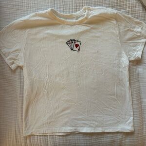 Abercrombie & Fitch Skimming Tee with Playing Card Decal